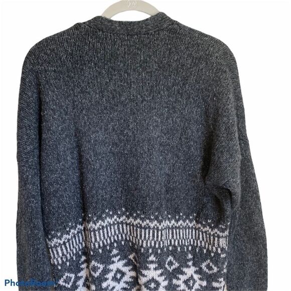 Hollister Cozy Grandfather Style Sweater Cardigan Eclectic Grandpa Size M/L - Picture 6 of 7